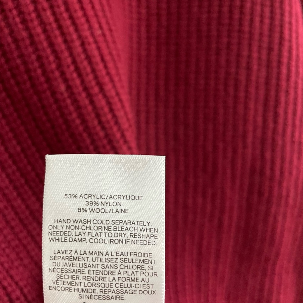 Express red mock neck sweater, size XS. - Picture 5 of 7